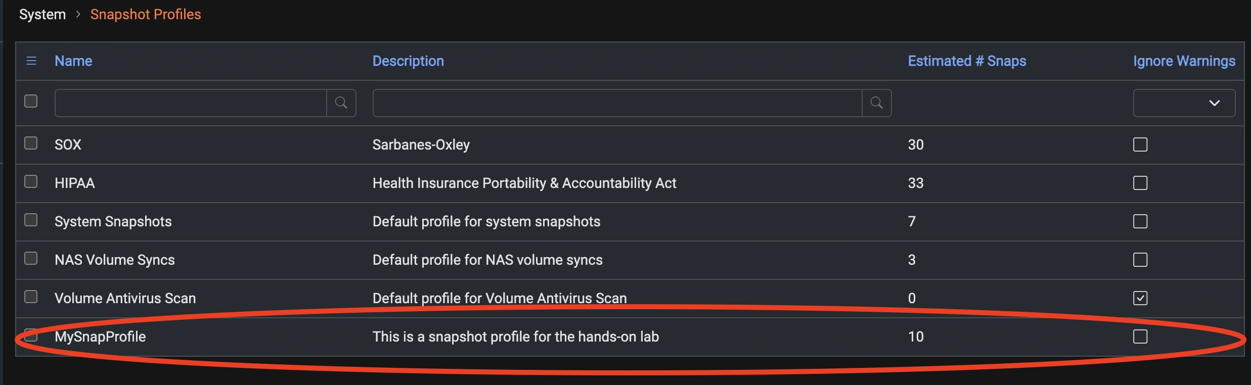 List_of_Snapshot_Profiles