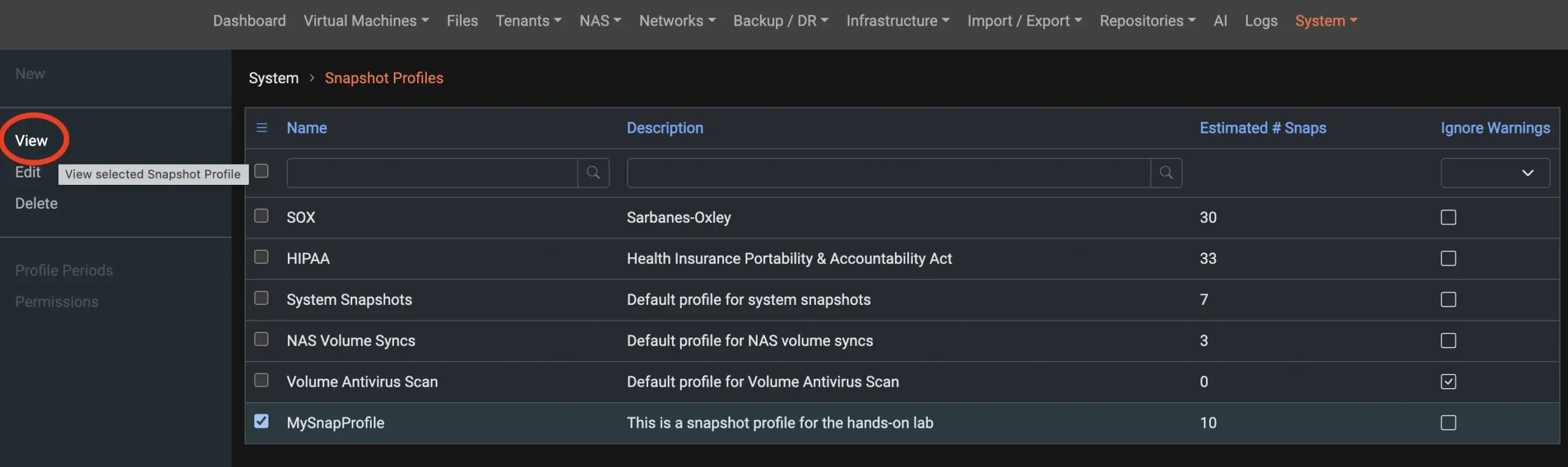 View_Snapshot_Profile