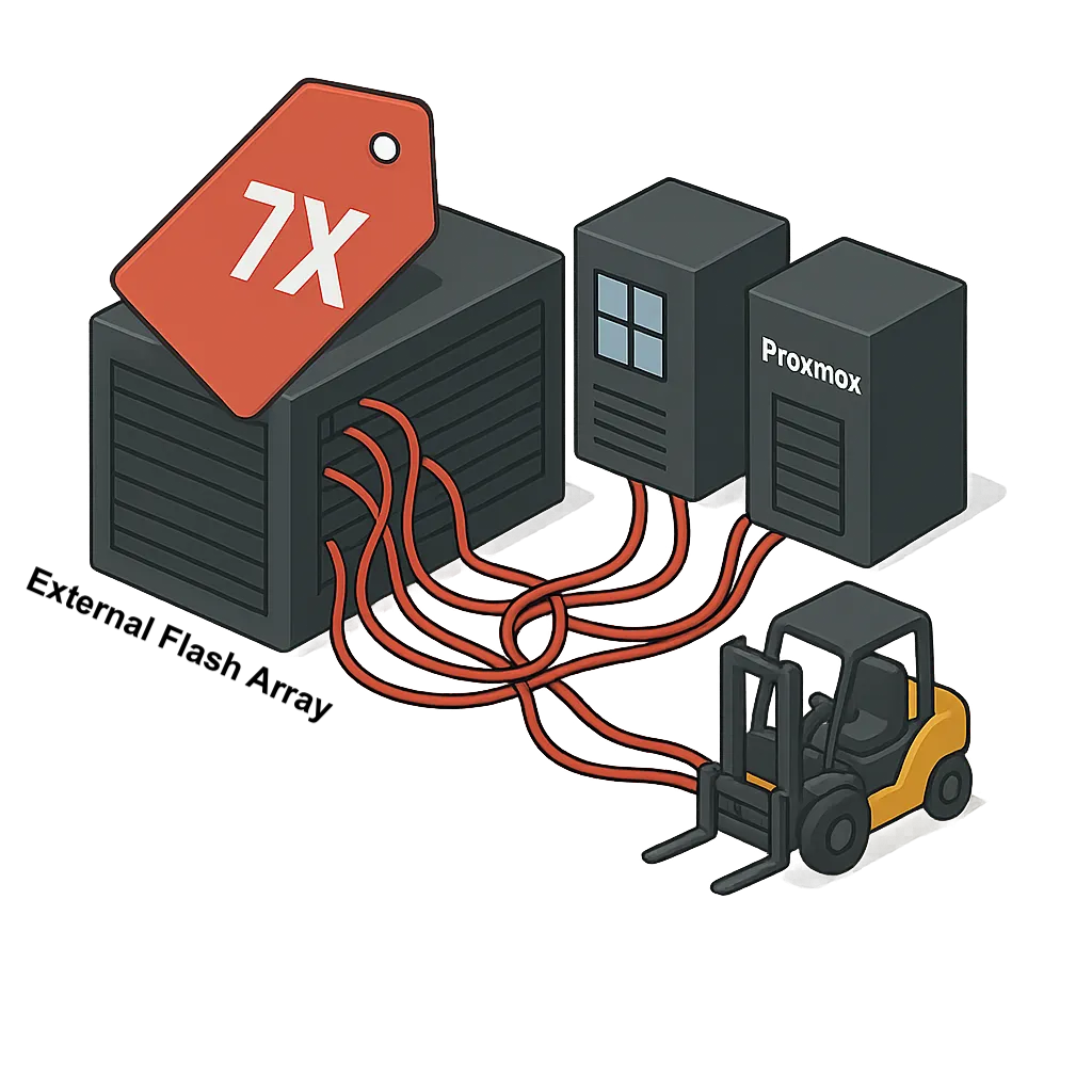 eliminate the Proxmox storage tax