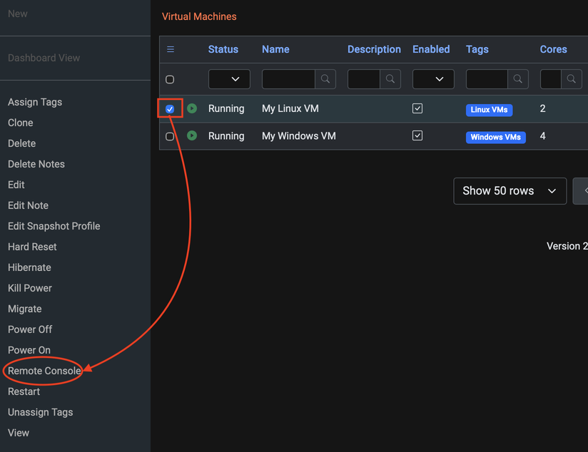 Linux Console Vt VM Live Migration Lab - VergeIO