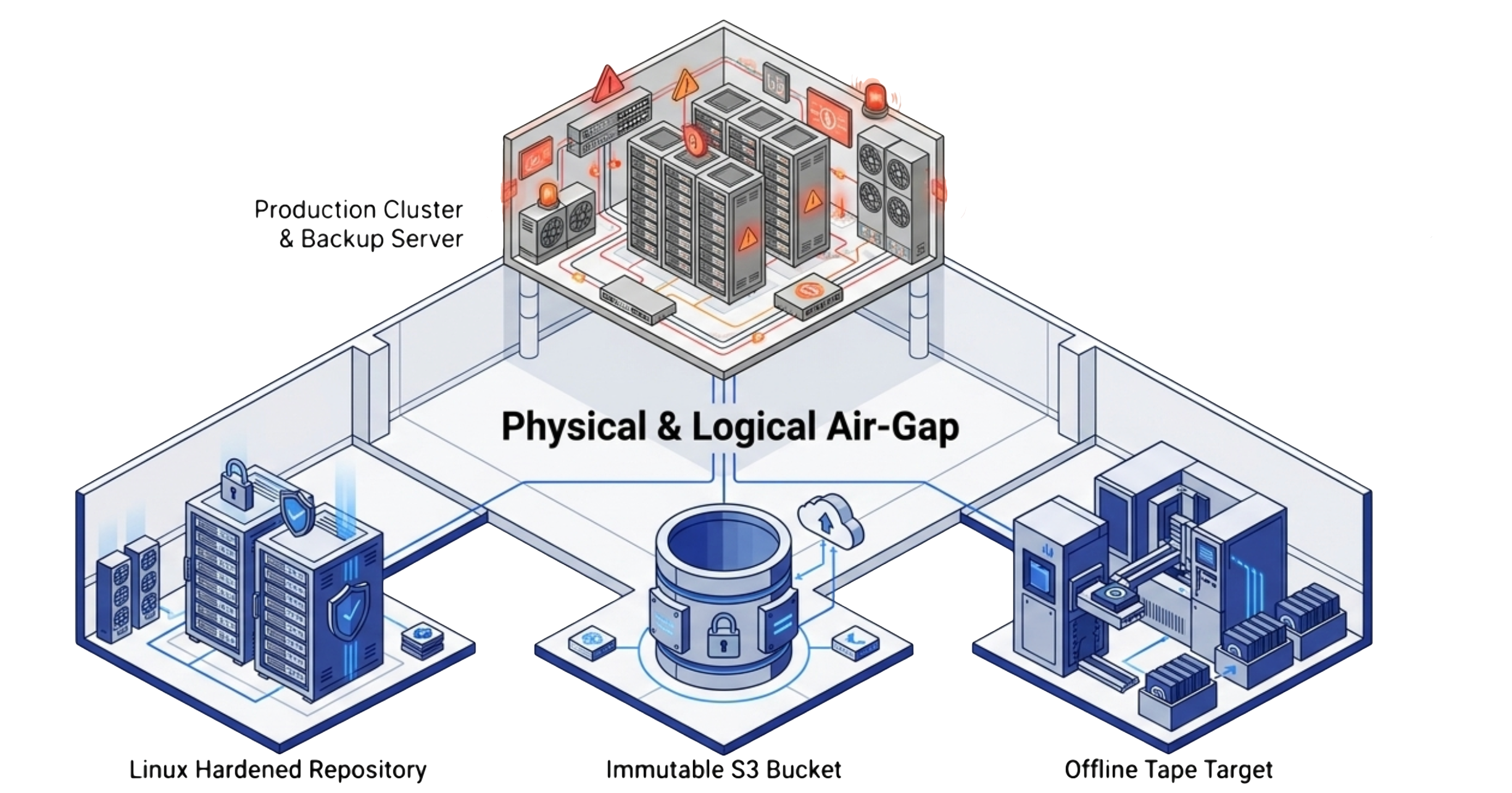 Defense in depth — VergeOS and Veeam two-layer protection model