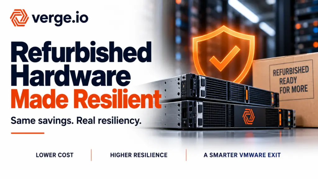 Refurbished hardware made resilient: VergeIO rack servers protected by VergeOS resiliency for a VMware exit